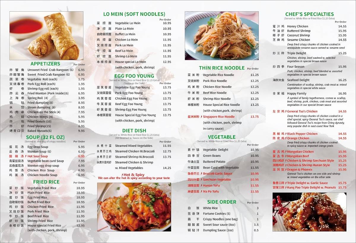 Asian Buffet меню