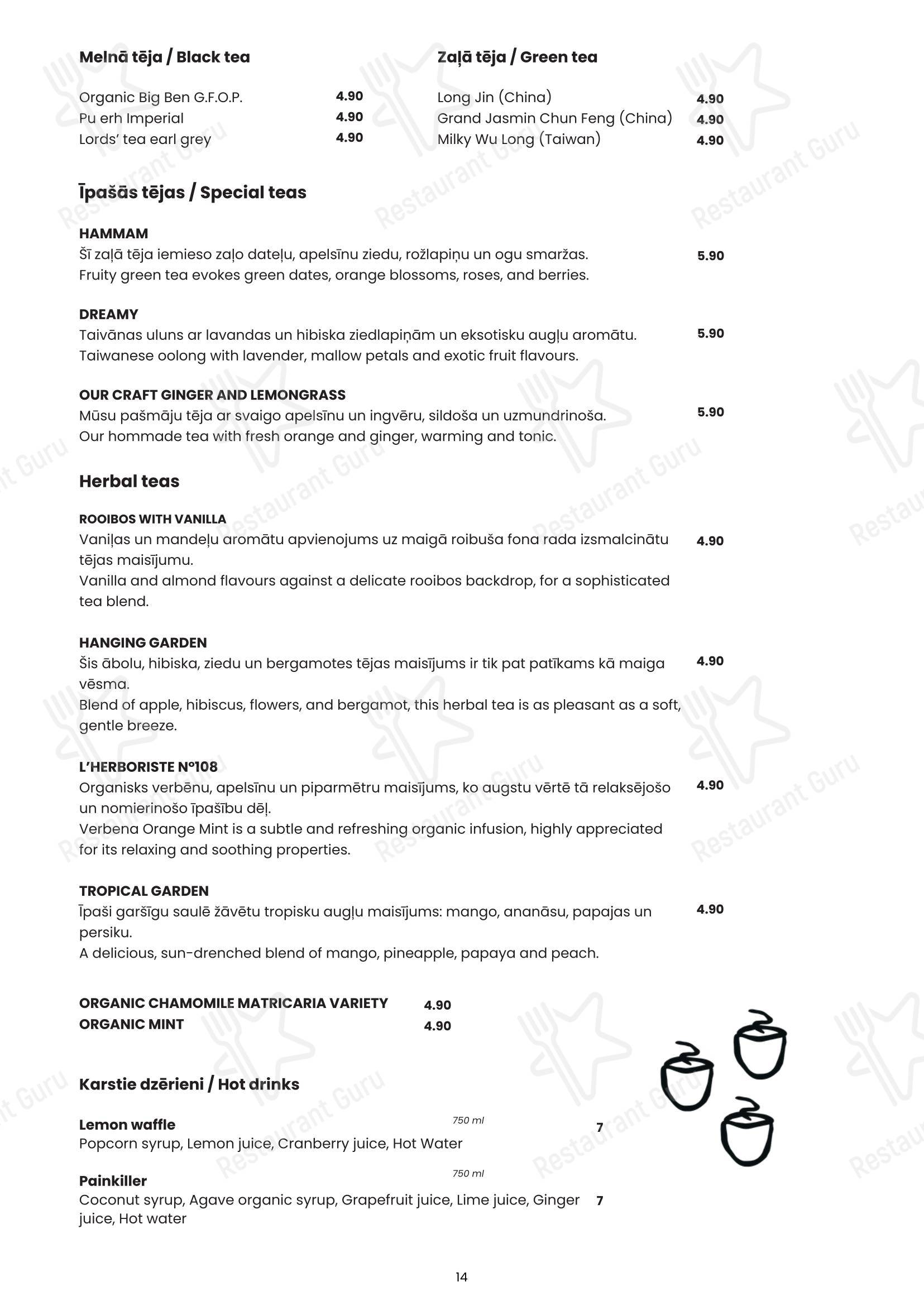BABO modern Georgian cuisine в Риге - Ночное меню