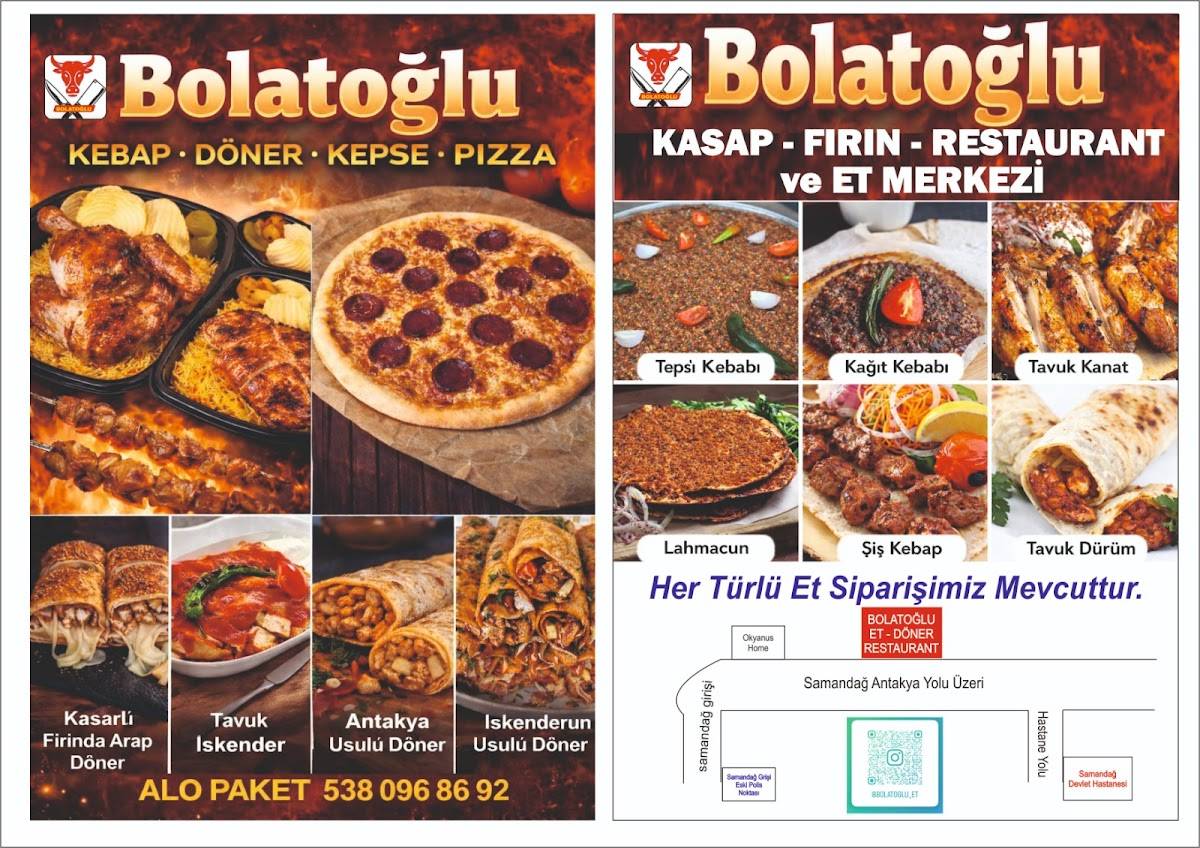 BOLATOĞLU ET RESTORAN DÖNER KEPSE PİZZA меню
