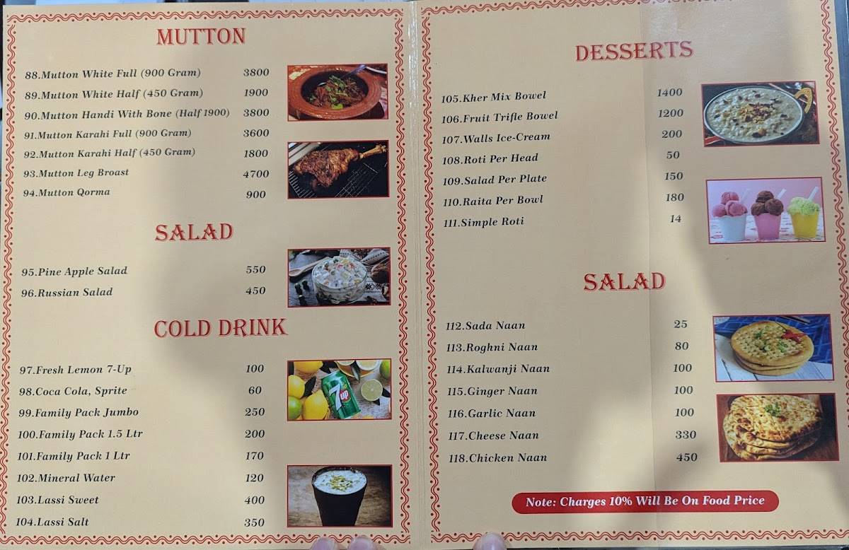 Baba G Resturant меню