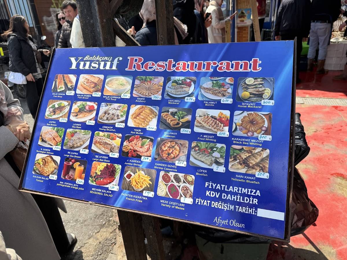 Balıkçınız Yusuf Restaurant меню