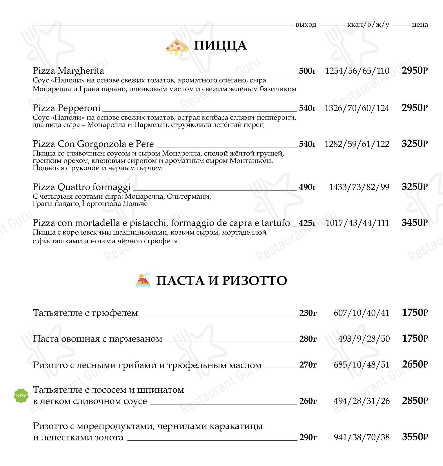 Меню ресторана BambooBar - Коктейльная карта