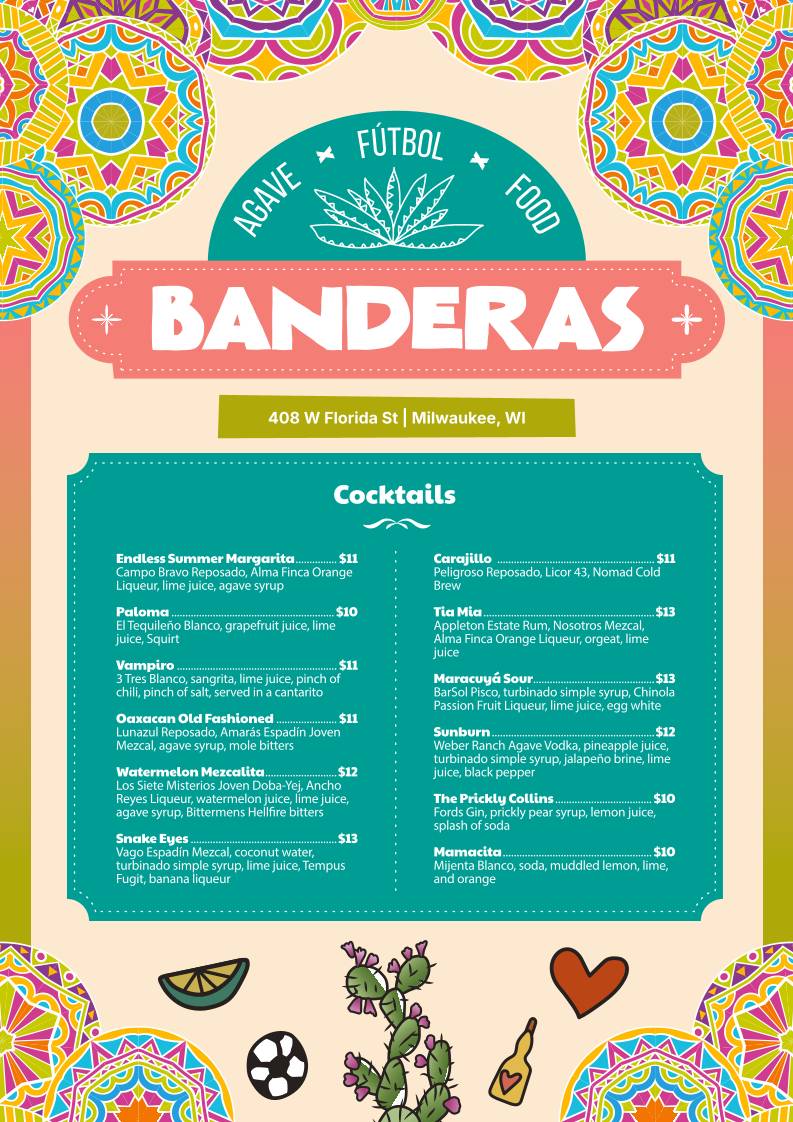 Banderas меню