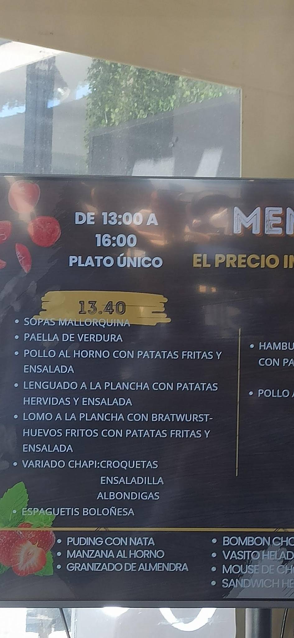 Bar Chapi меню
