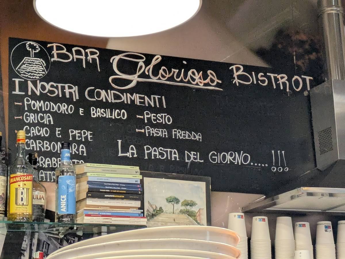 Bar Glorioso bistrot меню