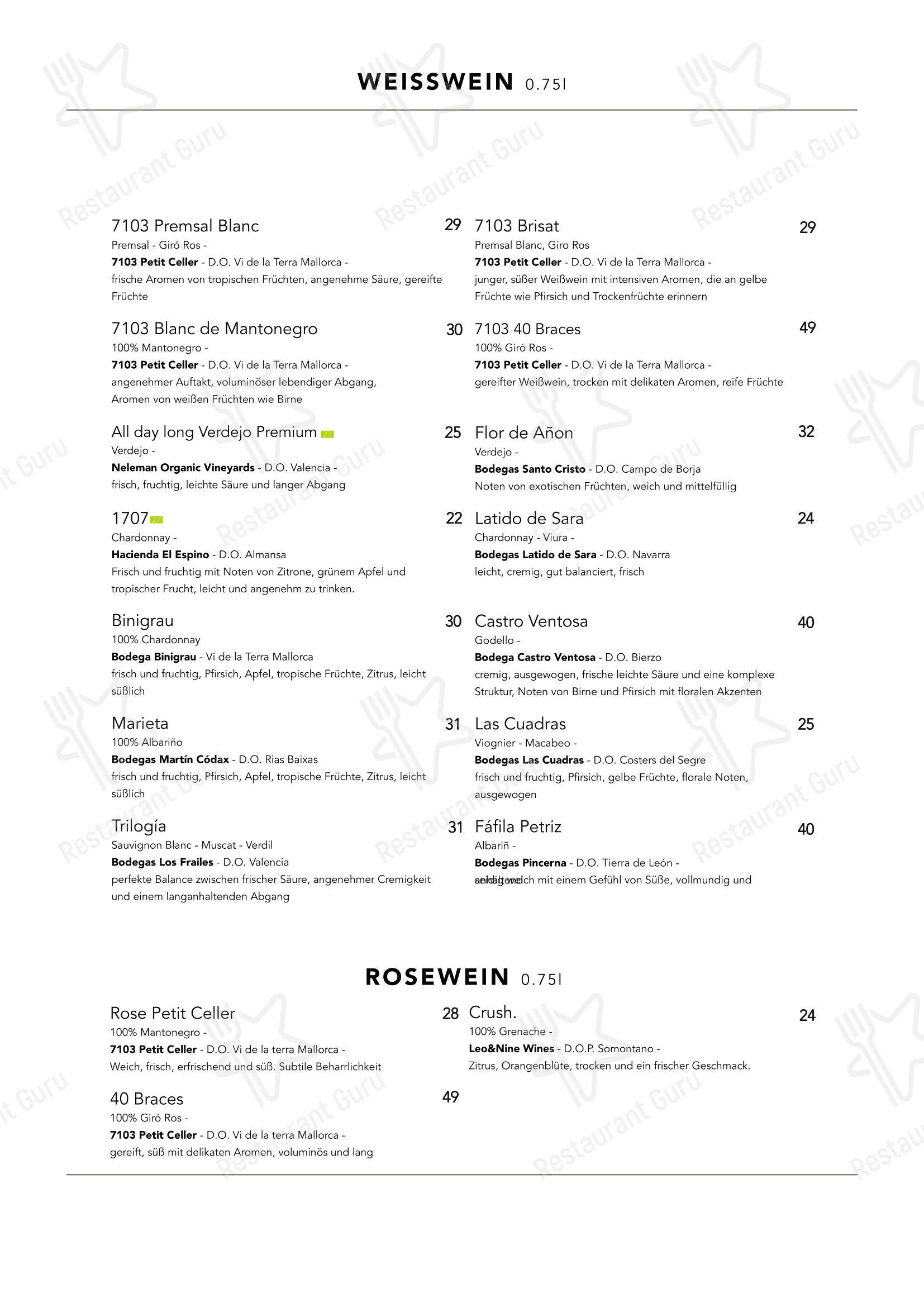 Takeaway Menu паба и бара Raval