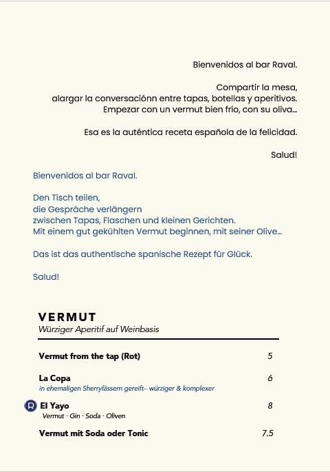 Raval меню