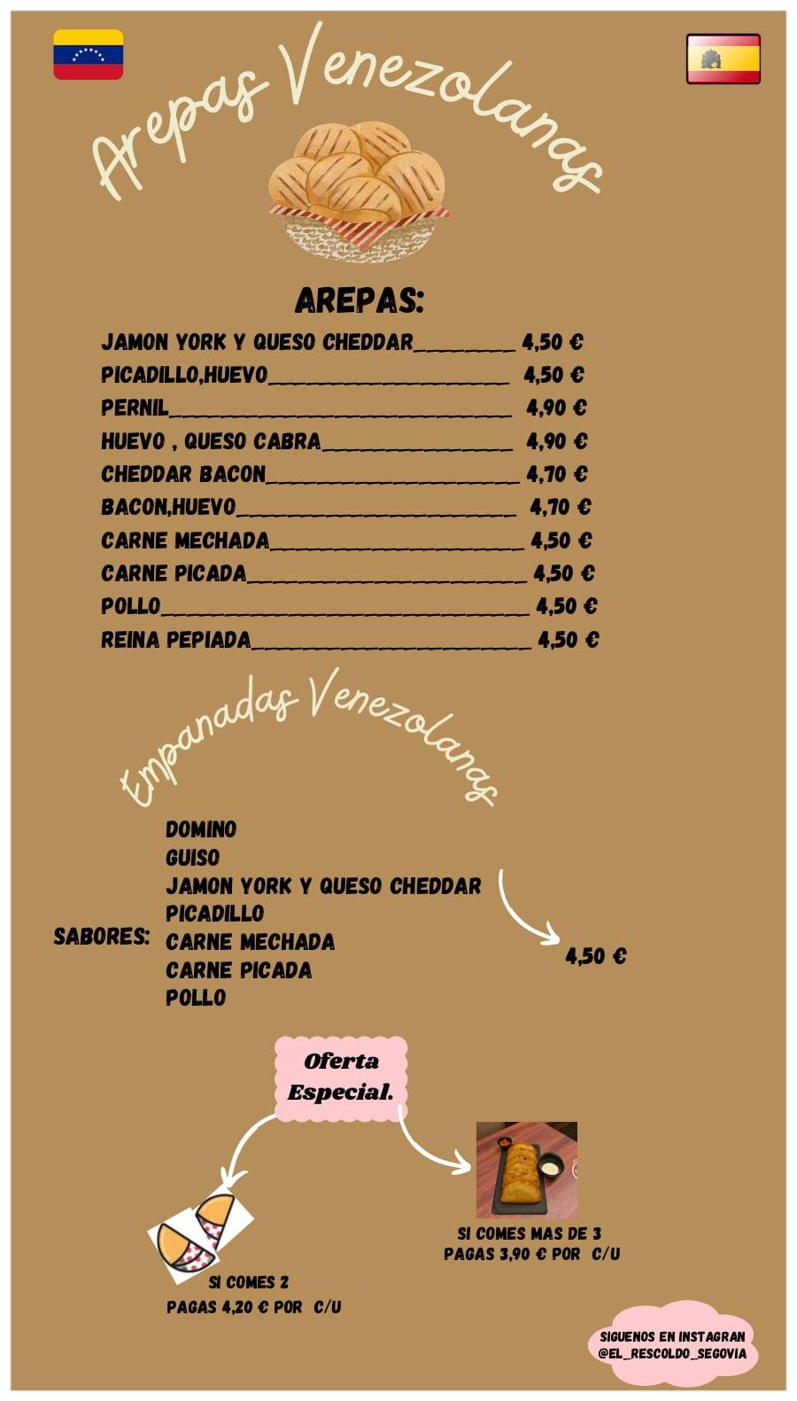 Bar Restaurante El Rescoldo меню
