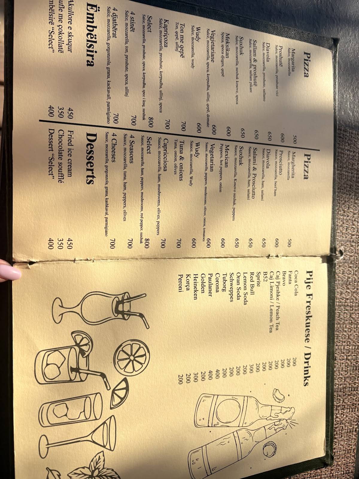 Bar Restorant Select меню