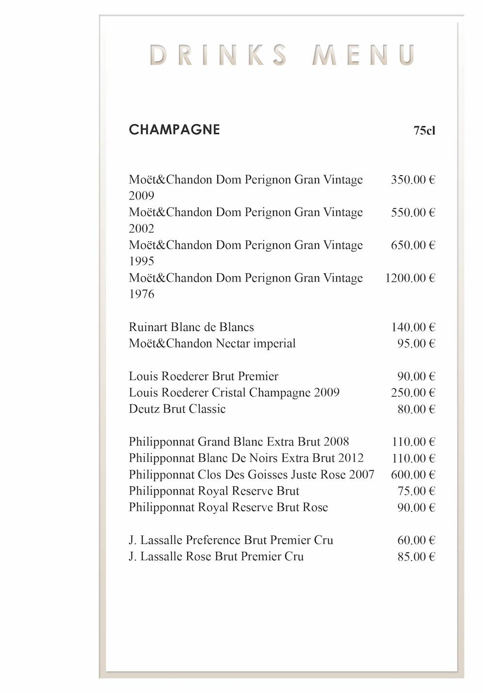 Bar XIII меню