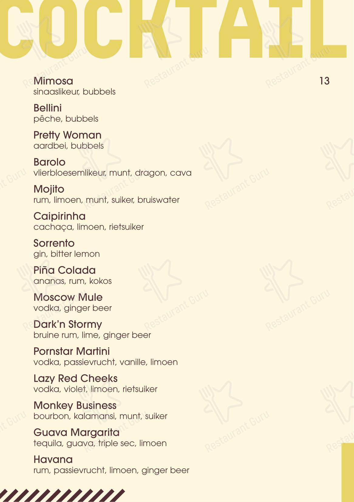 Barolo Food Wine&drinks в Леде - Меню