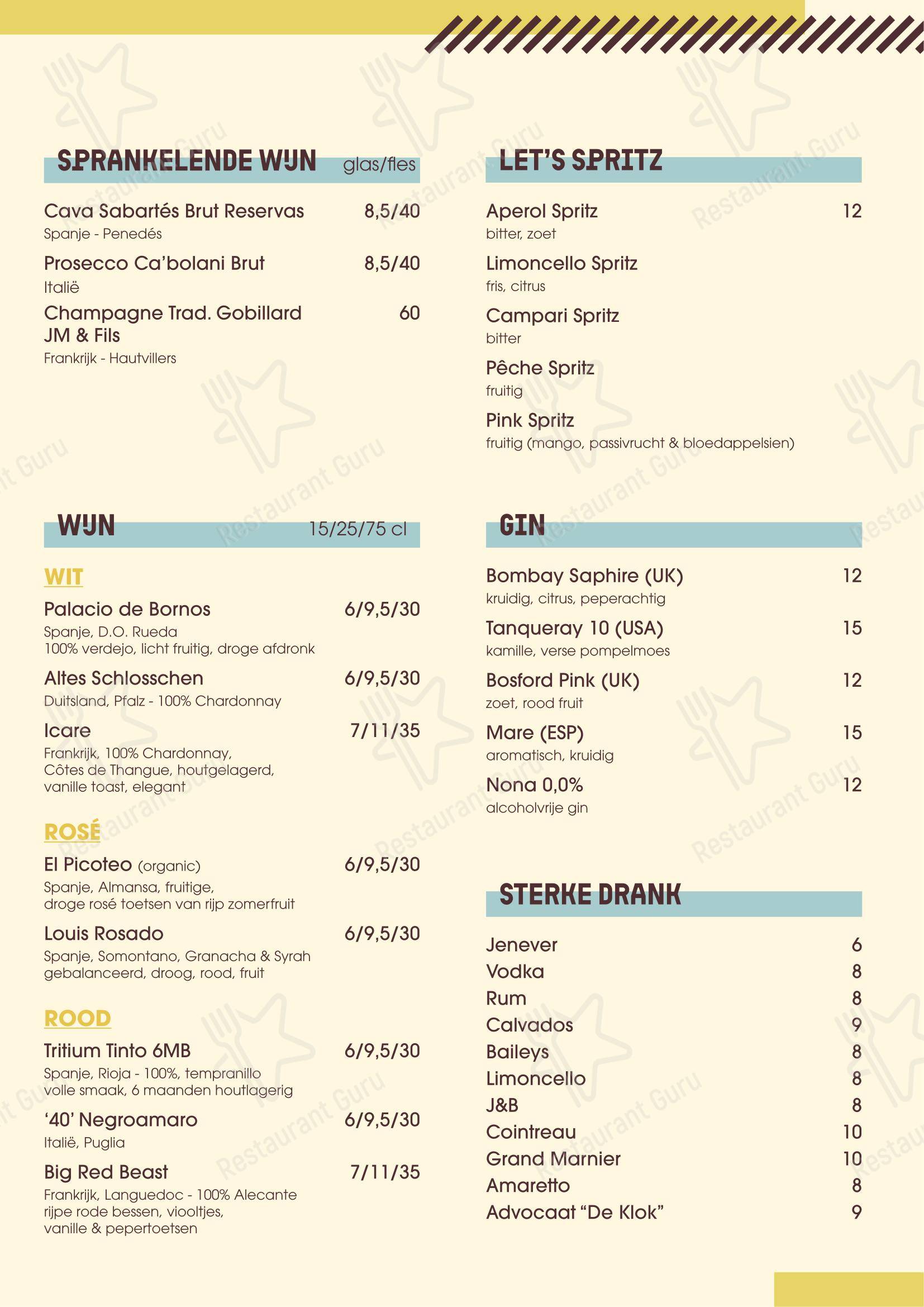 Меню ресторана Barolo Food Wine&drinks в Леде