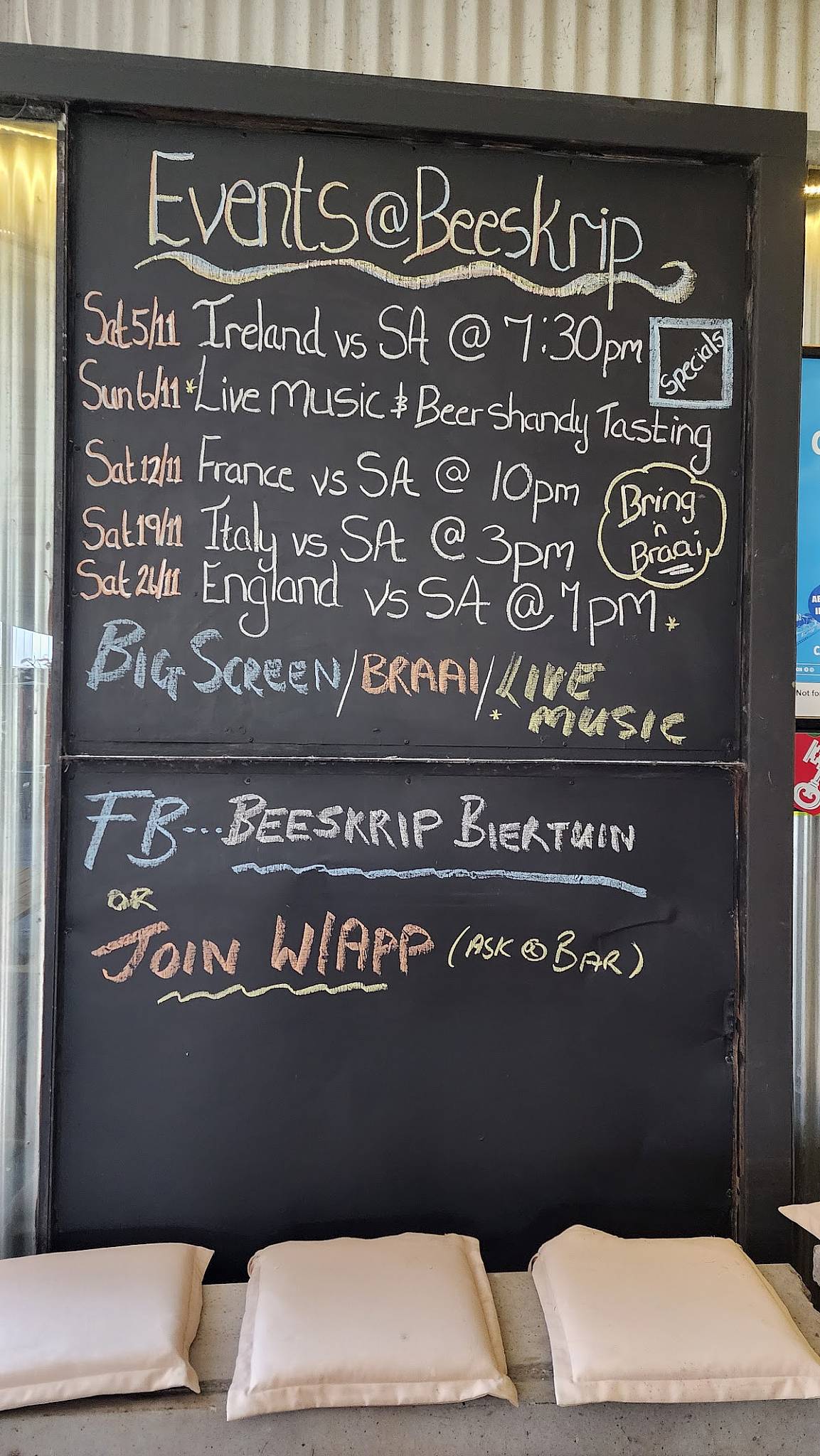 Beeskrip Biertuin @ Kleine Hopefield Destination меню