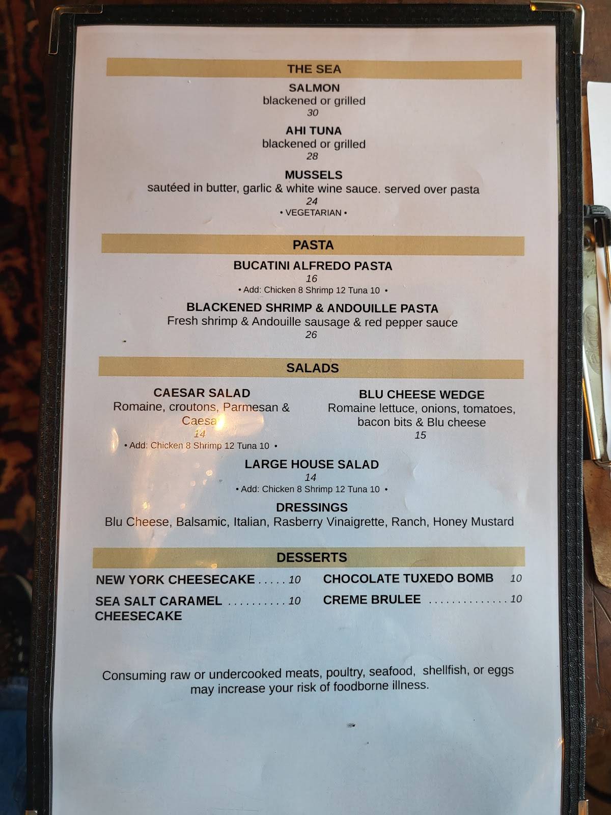 Bella's Fine Dining меню