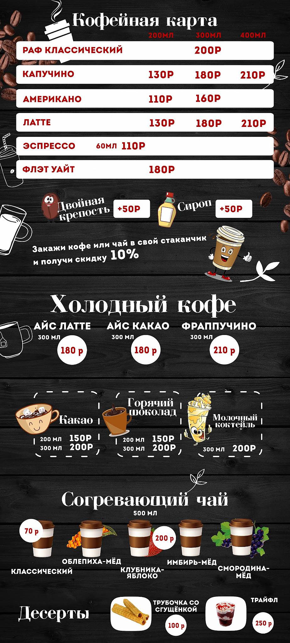Ben Presto меню