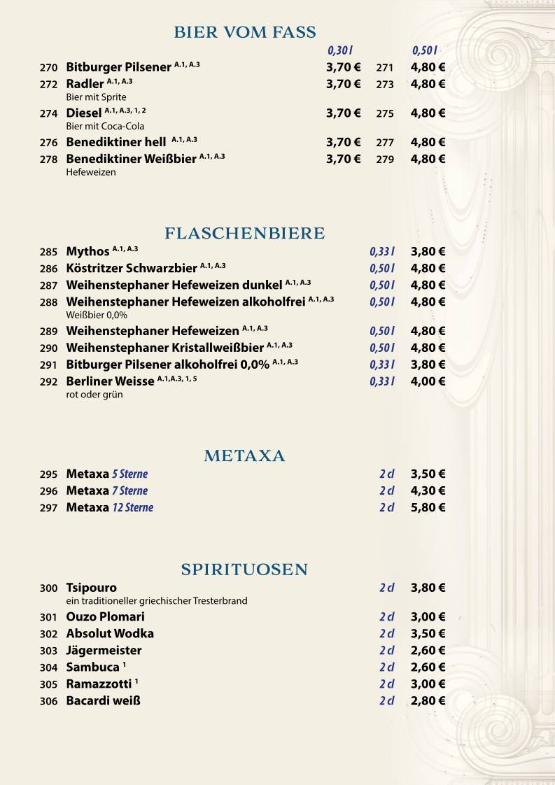 Meteora Lankwitz меню