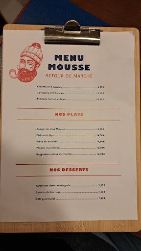 Bistro MOUSSE меню