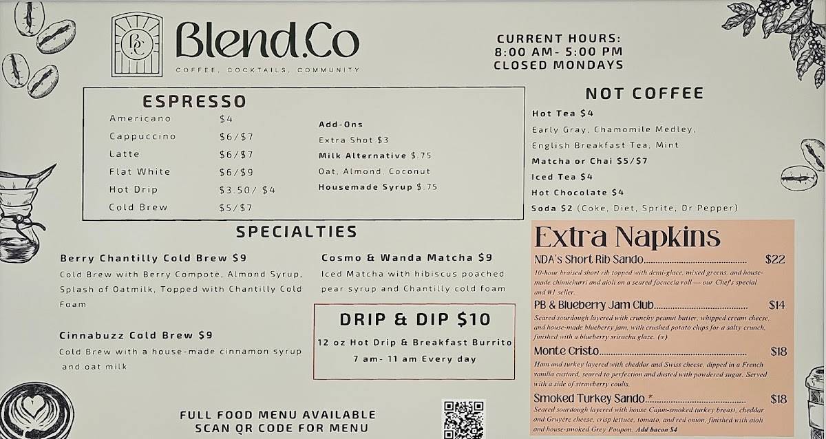 Blend.Co меню