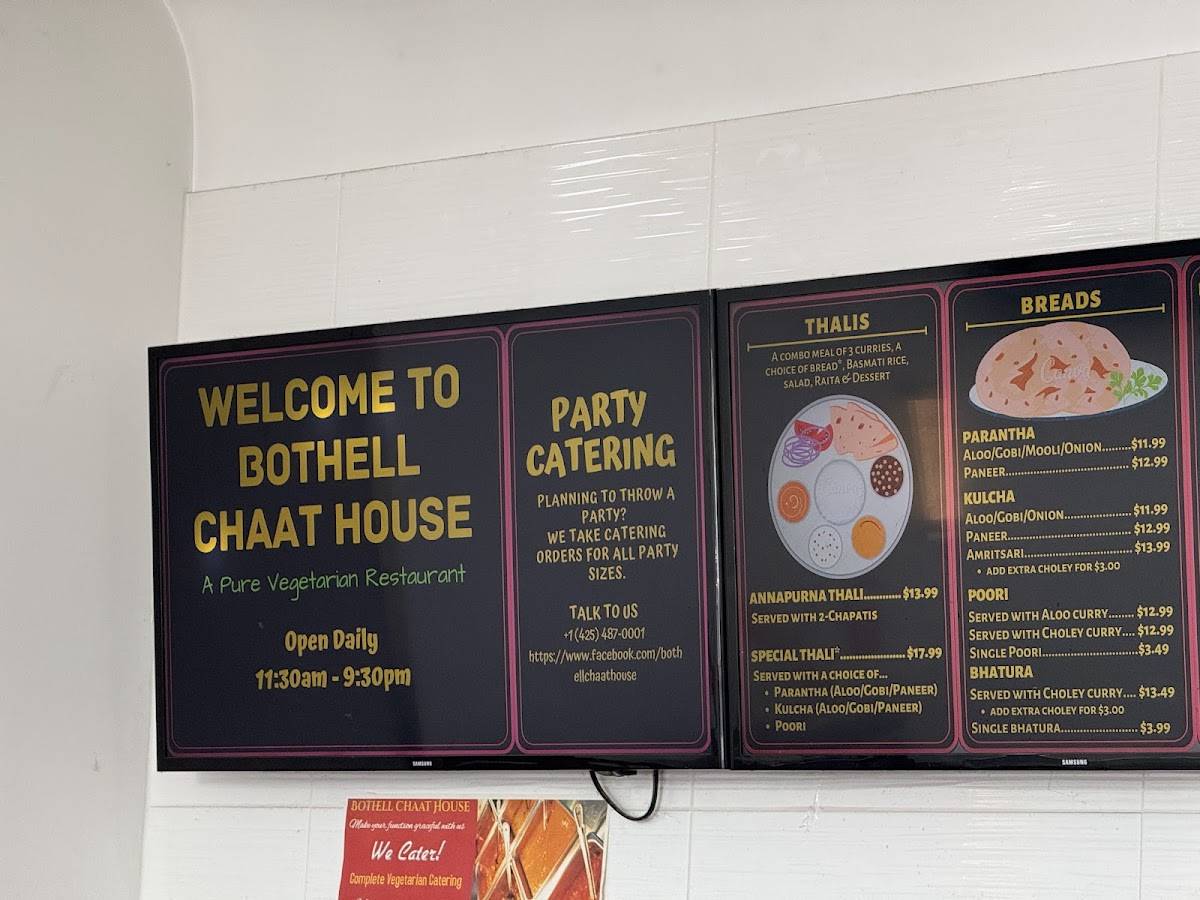 Bothell Chaat House меню
