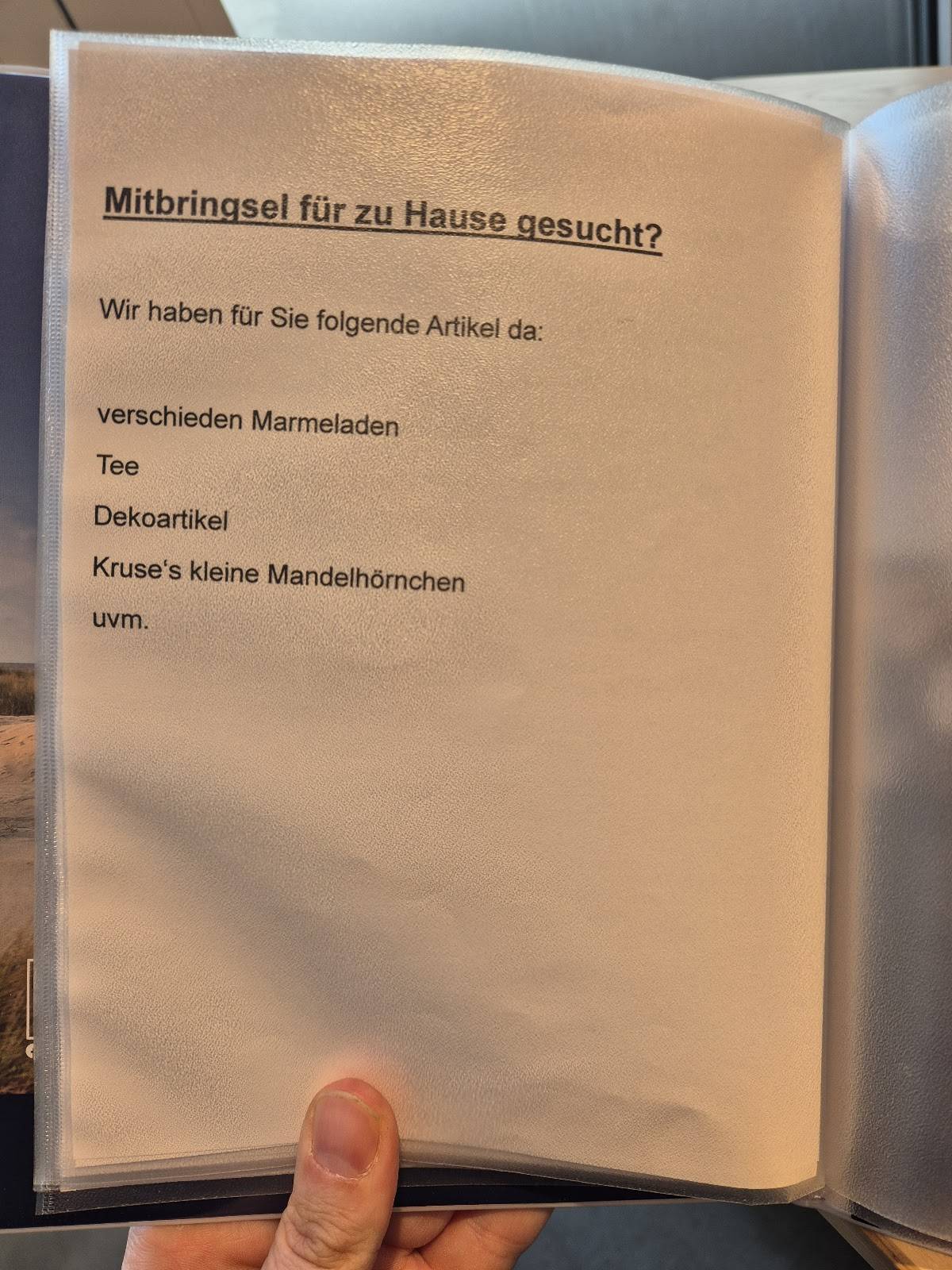 Cafe Gretchen Büsum меню