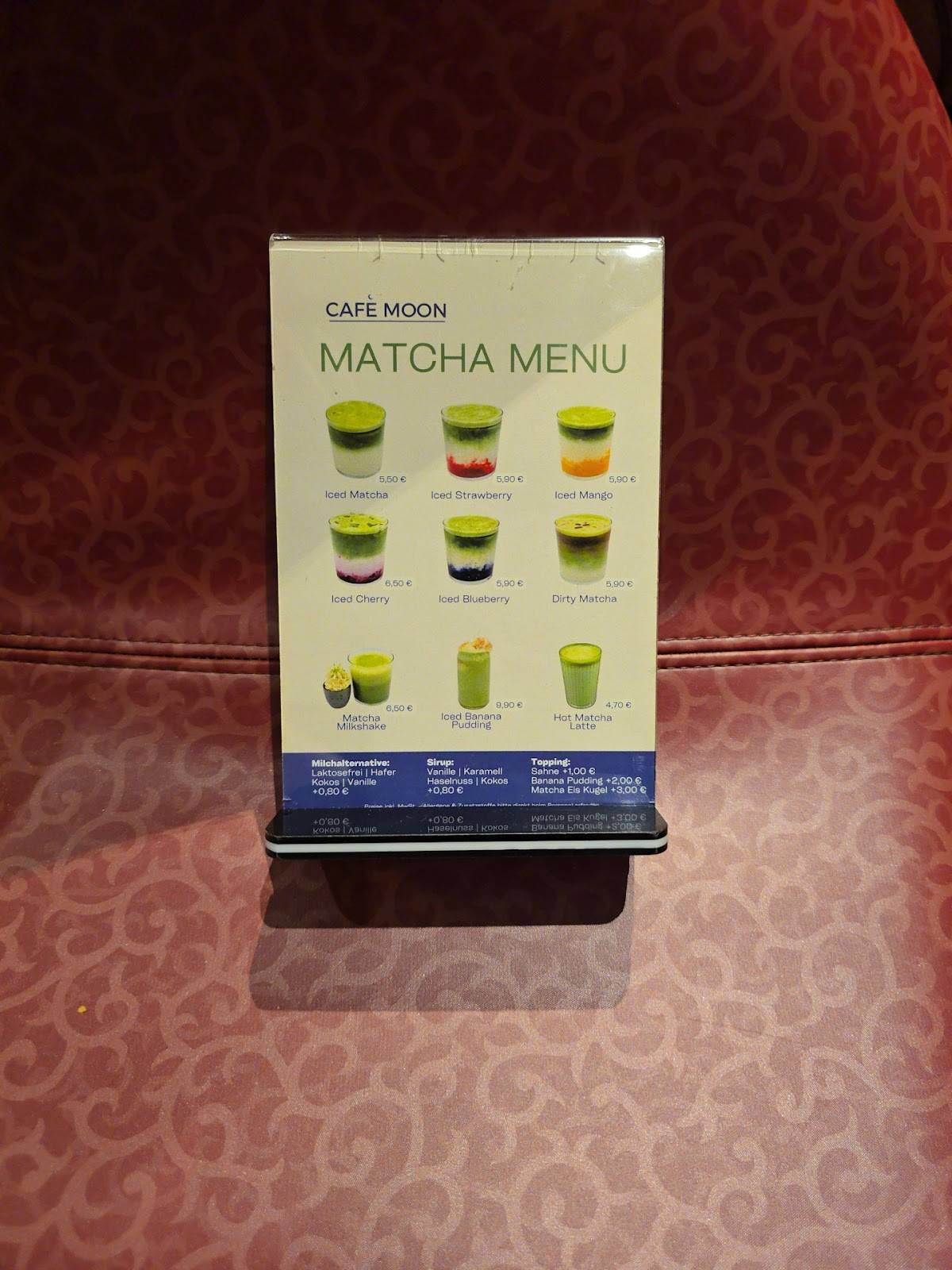 Café Moon меню