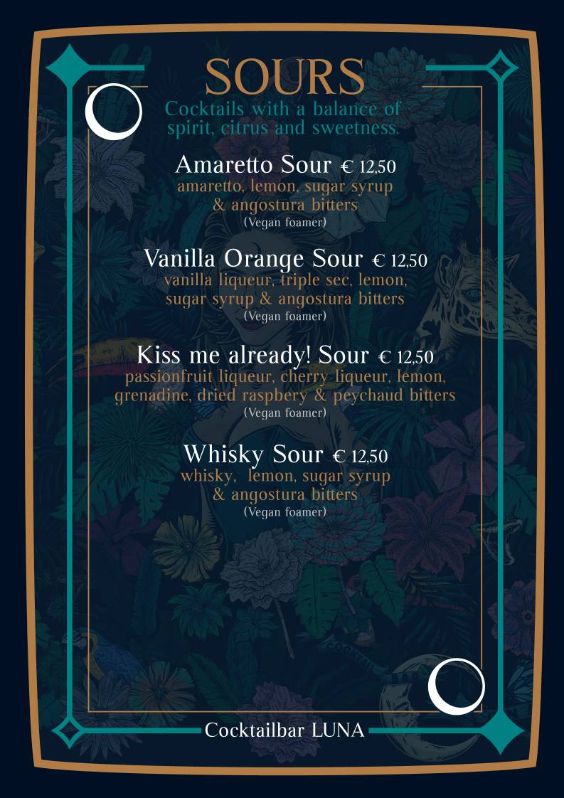 Café-Cocktailbar Luna меню