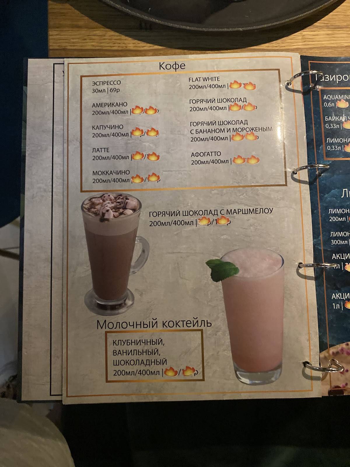 Fix Cafe меню