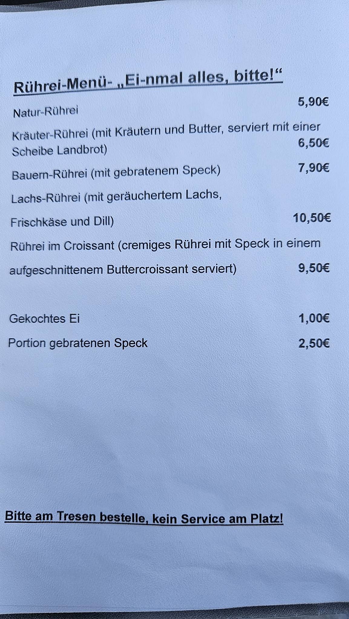 Cafe Gretchen Büsum меню