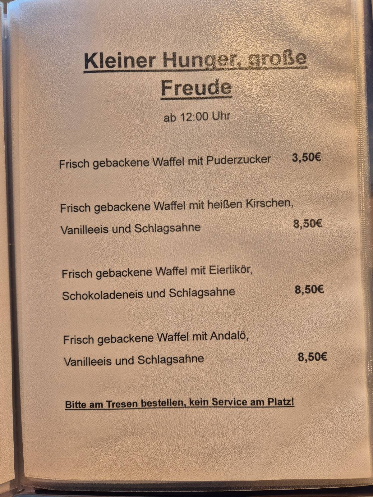 Cafe Gretchen Büsum меню