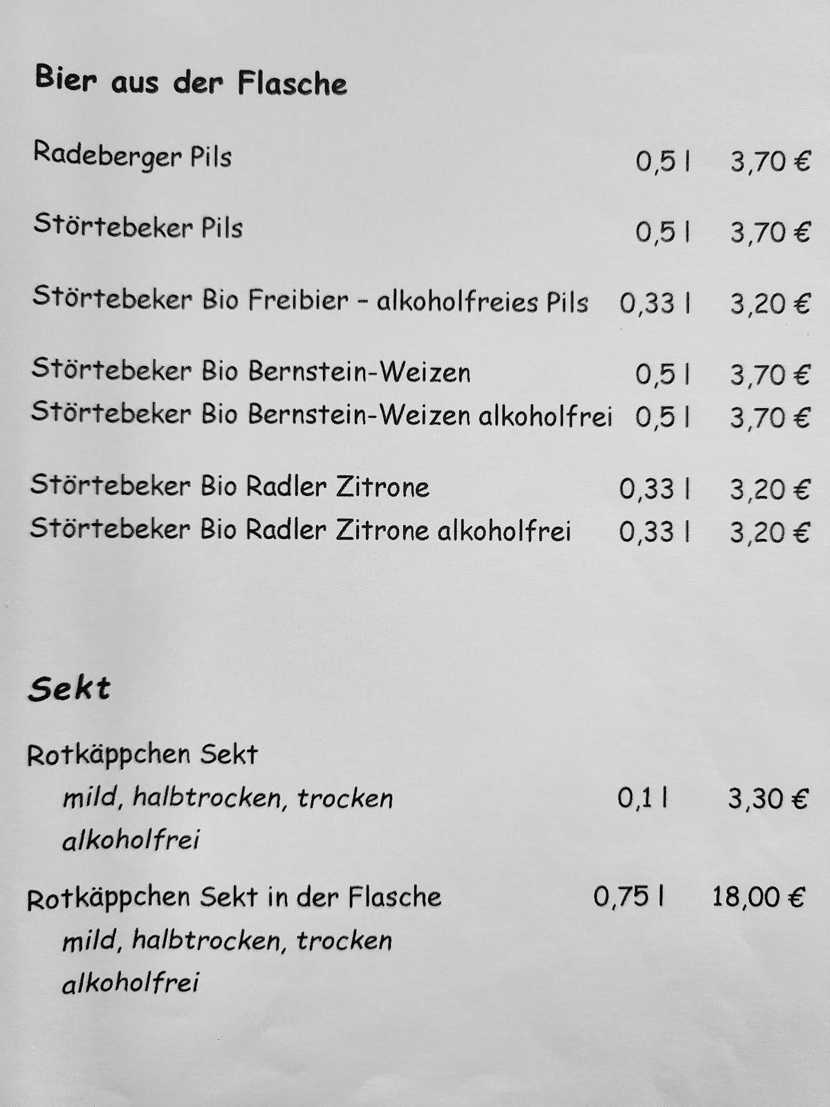 Hofcafé Grete меню