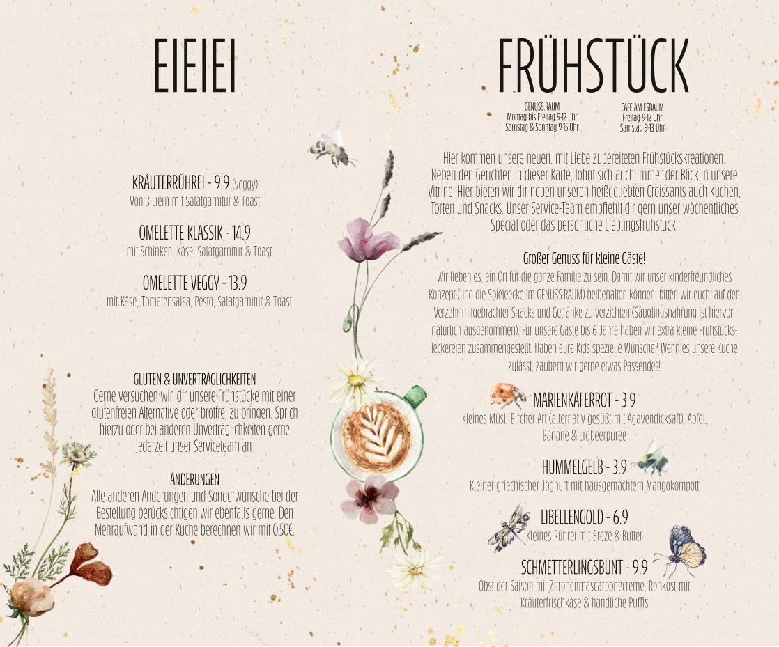 Kaffee Dinzler am Esbaum меню