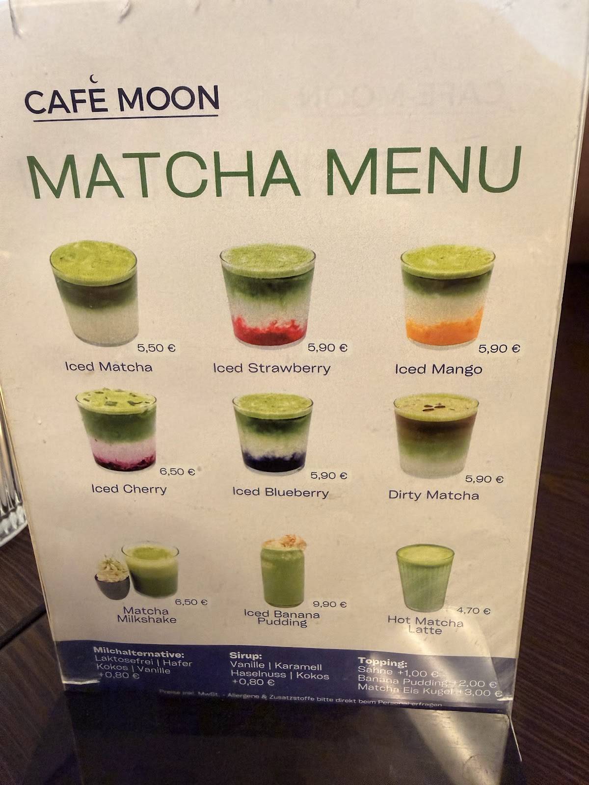 Café Moon меню