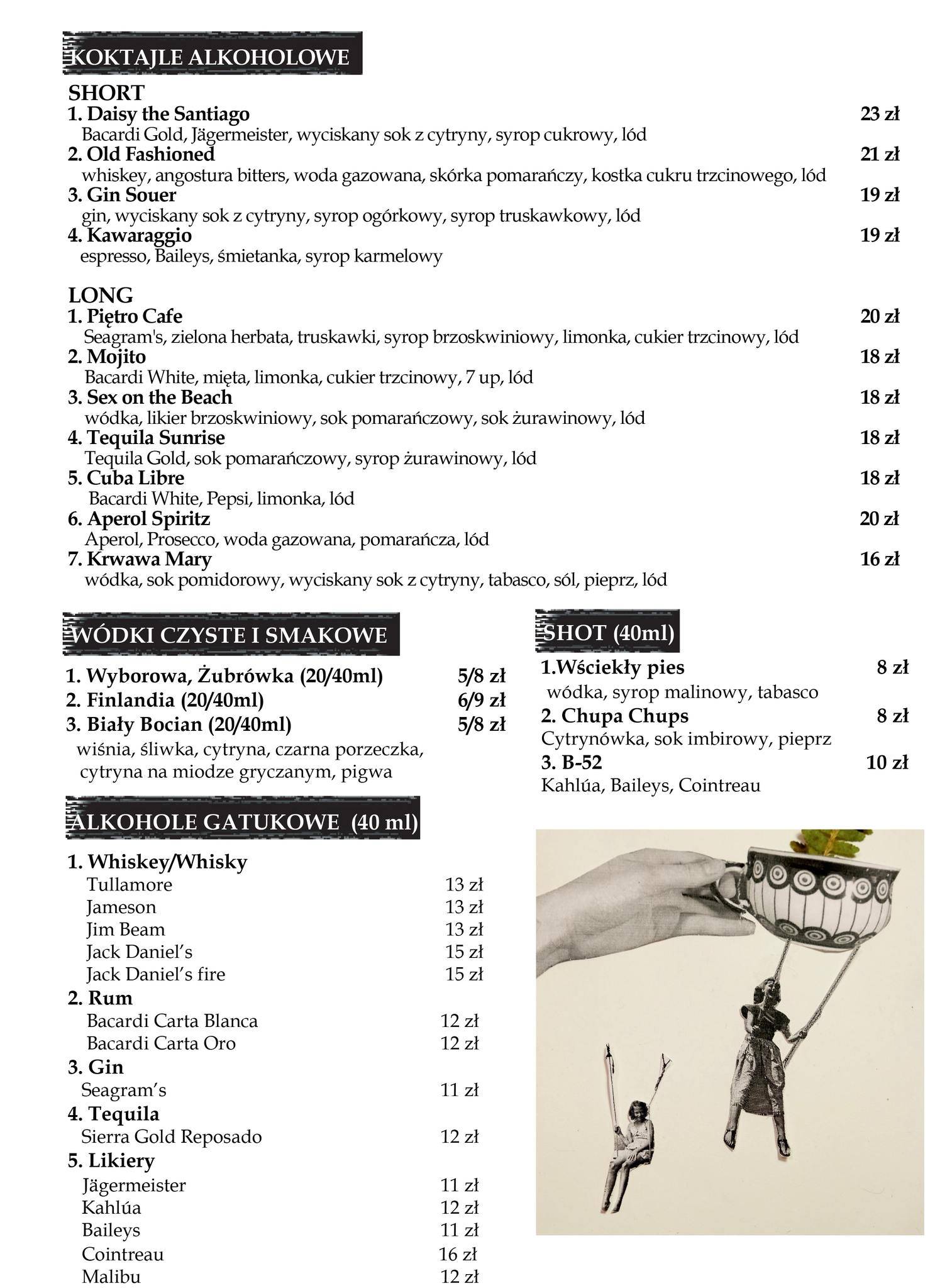 Piętro Cafe меню