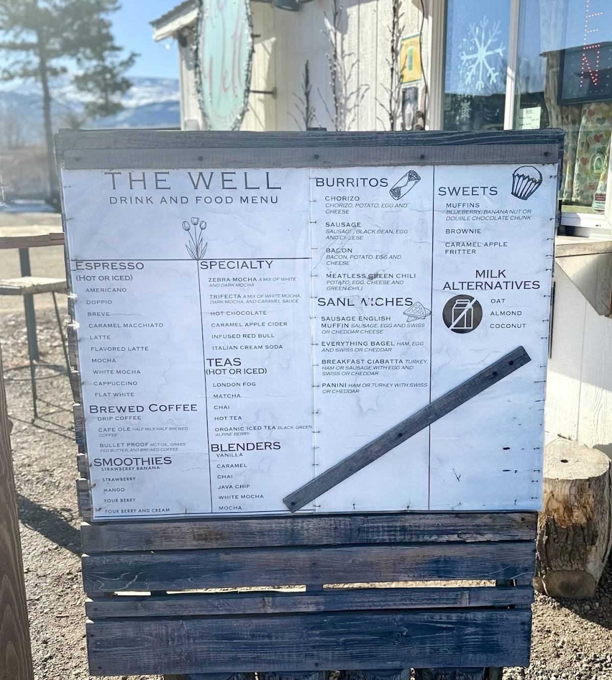 The Well Coffee And меню