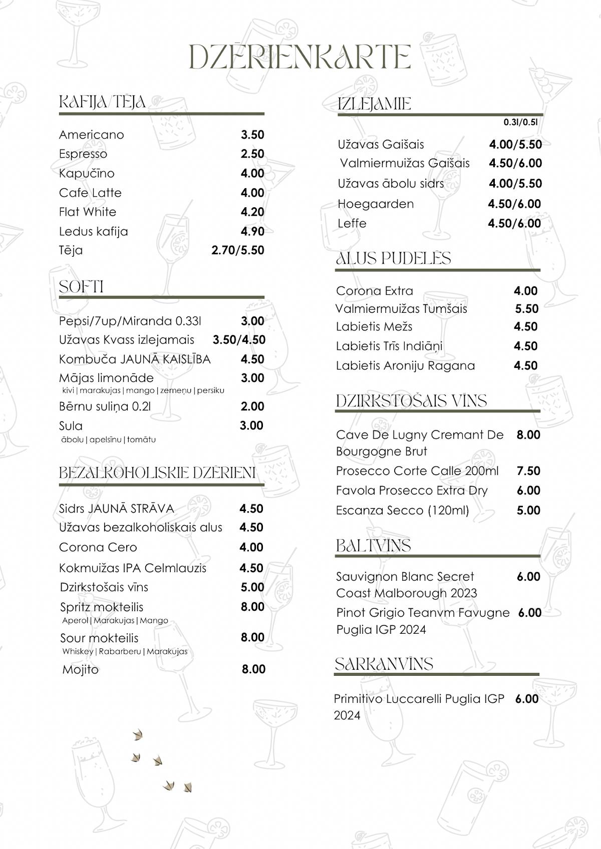bAuda cafe меню