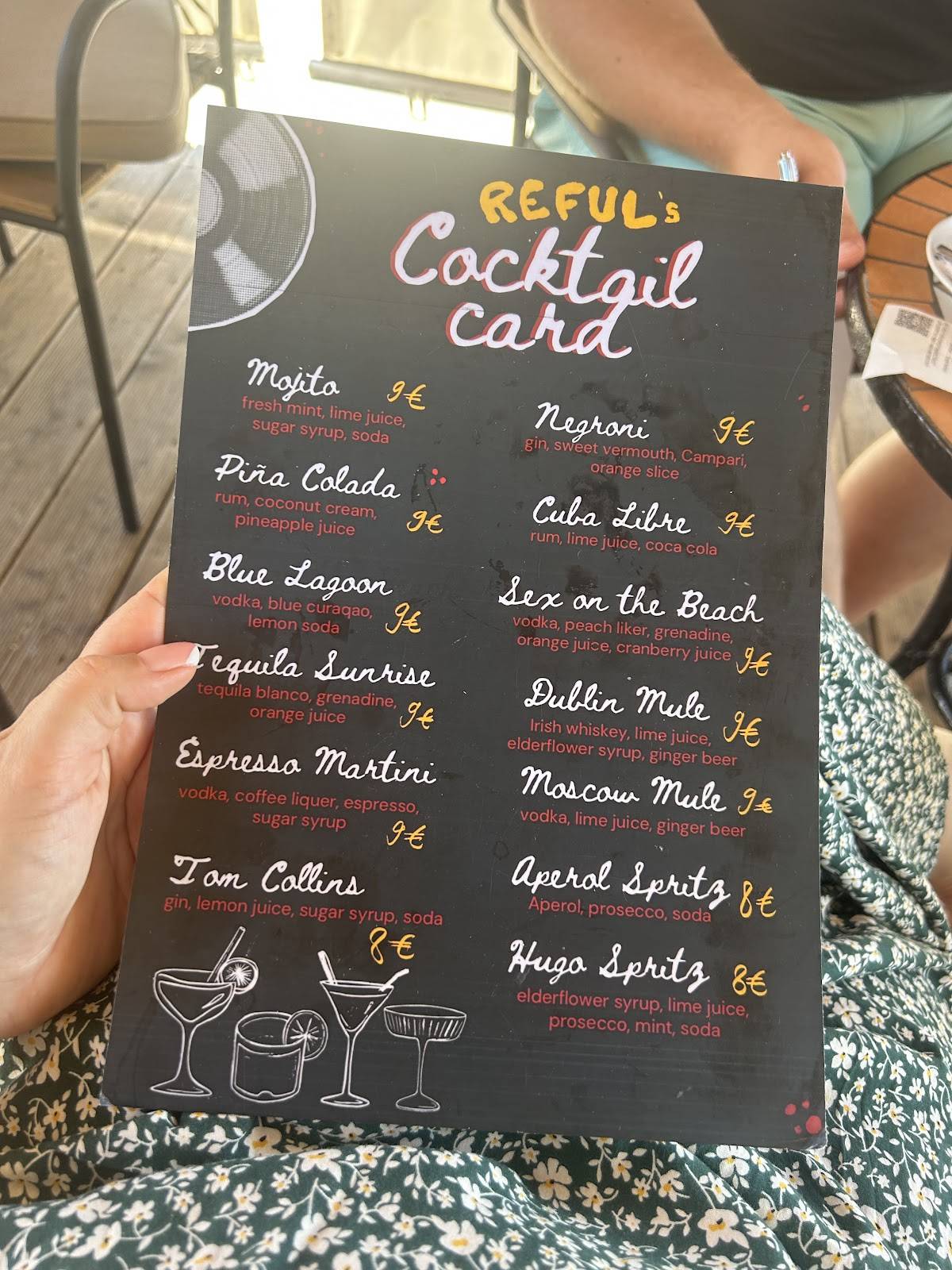 Caffe Bar Reful меню