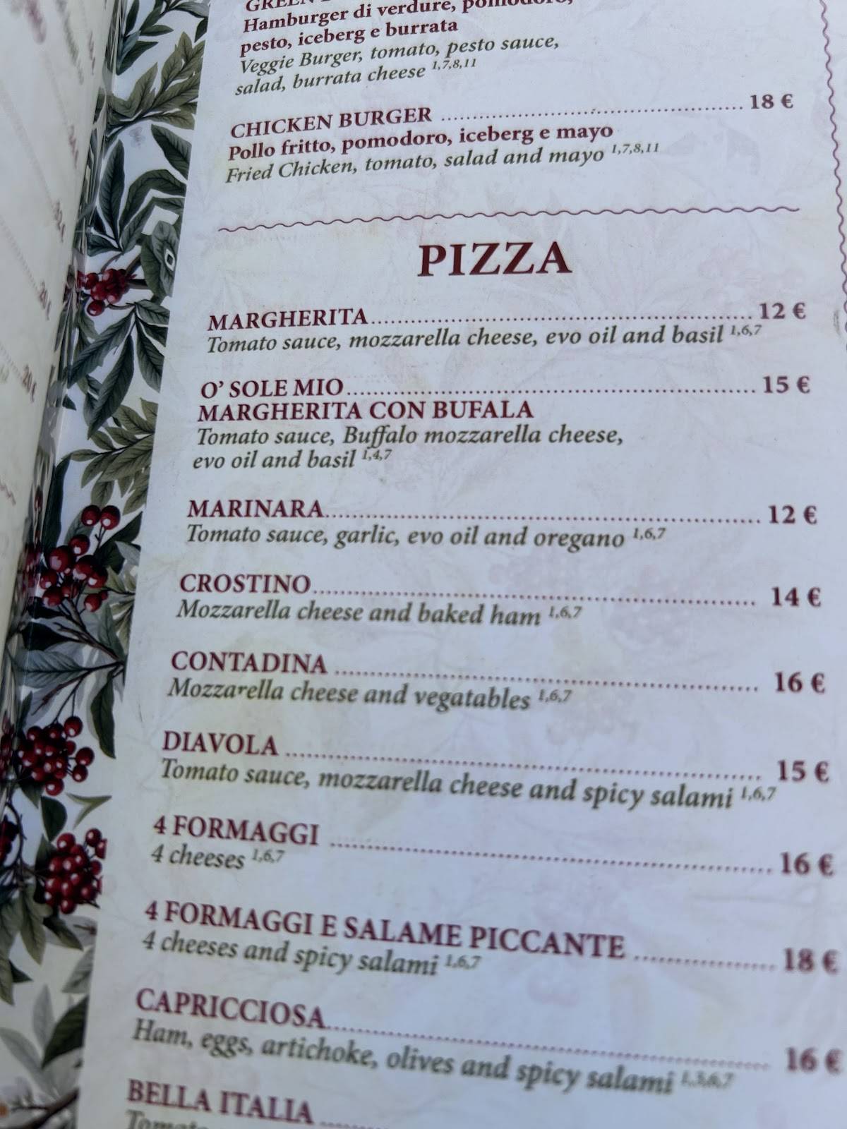 Caffe Moretto меню
