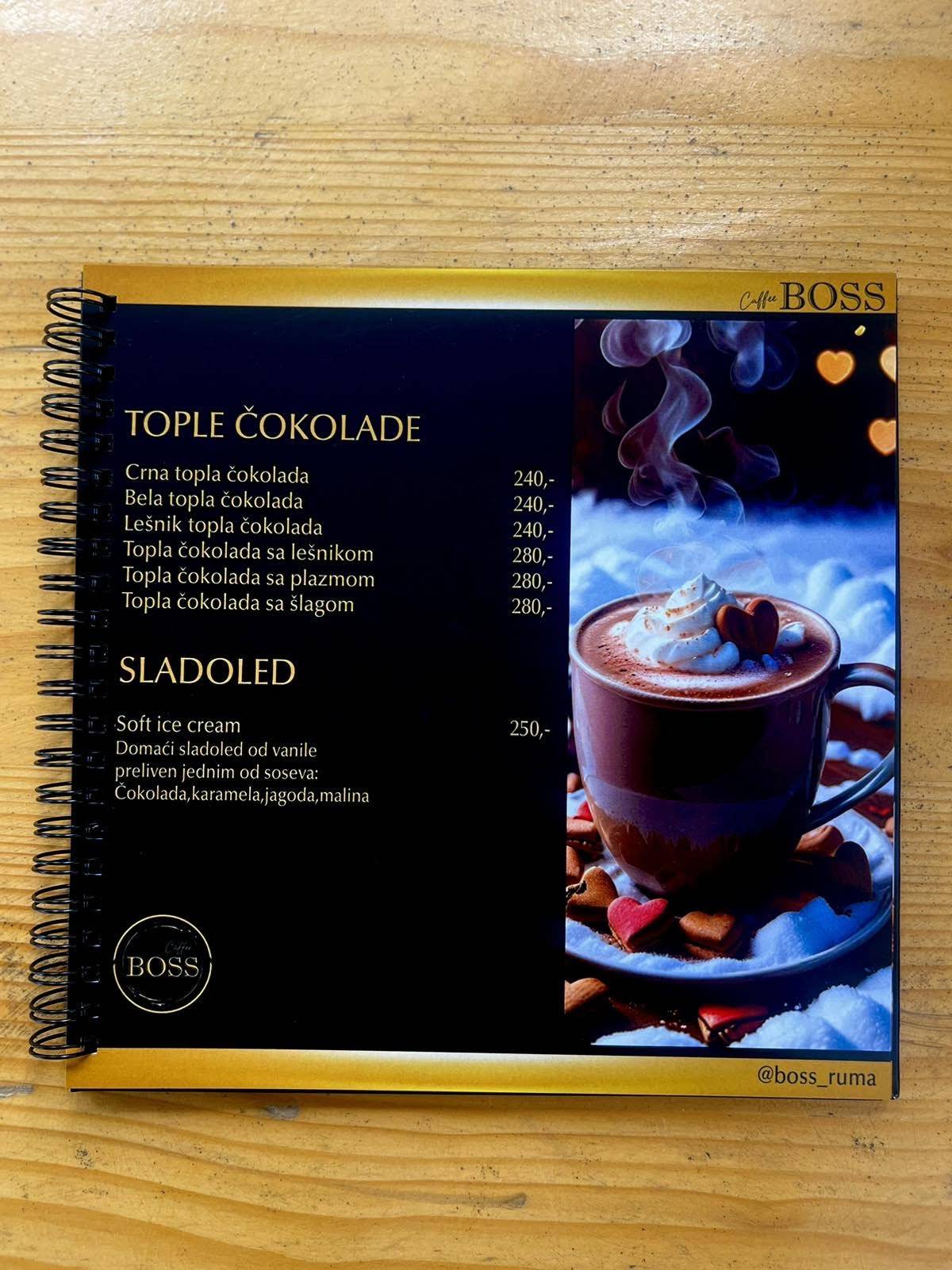 Caffee BOSS меню