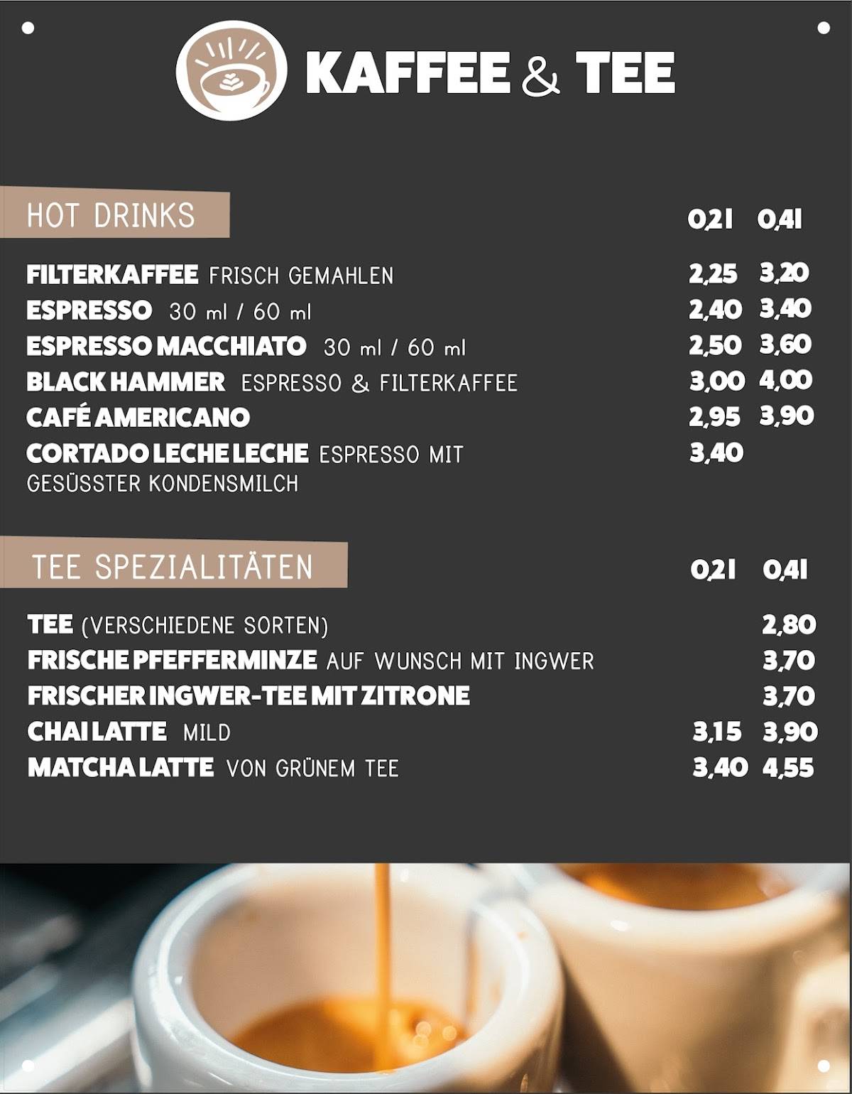 Campus Suite - Frühstück, Kaffee, Lunch меню