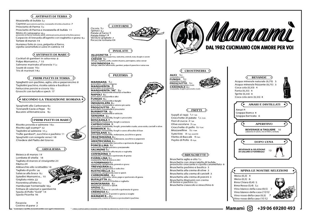 Mamamì Portuense меню