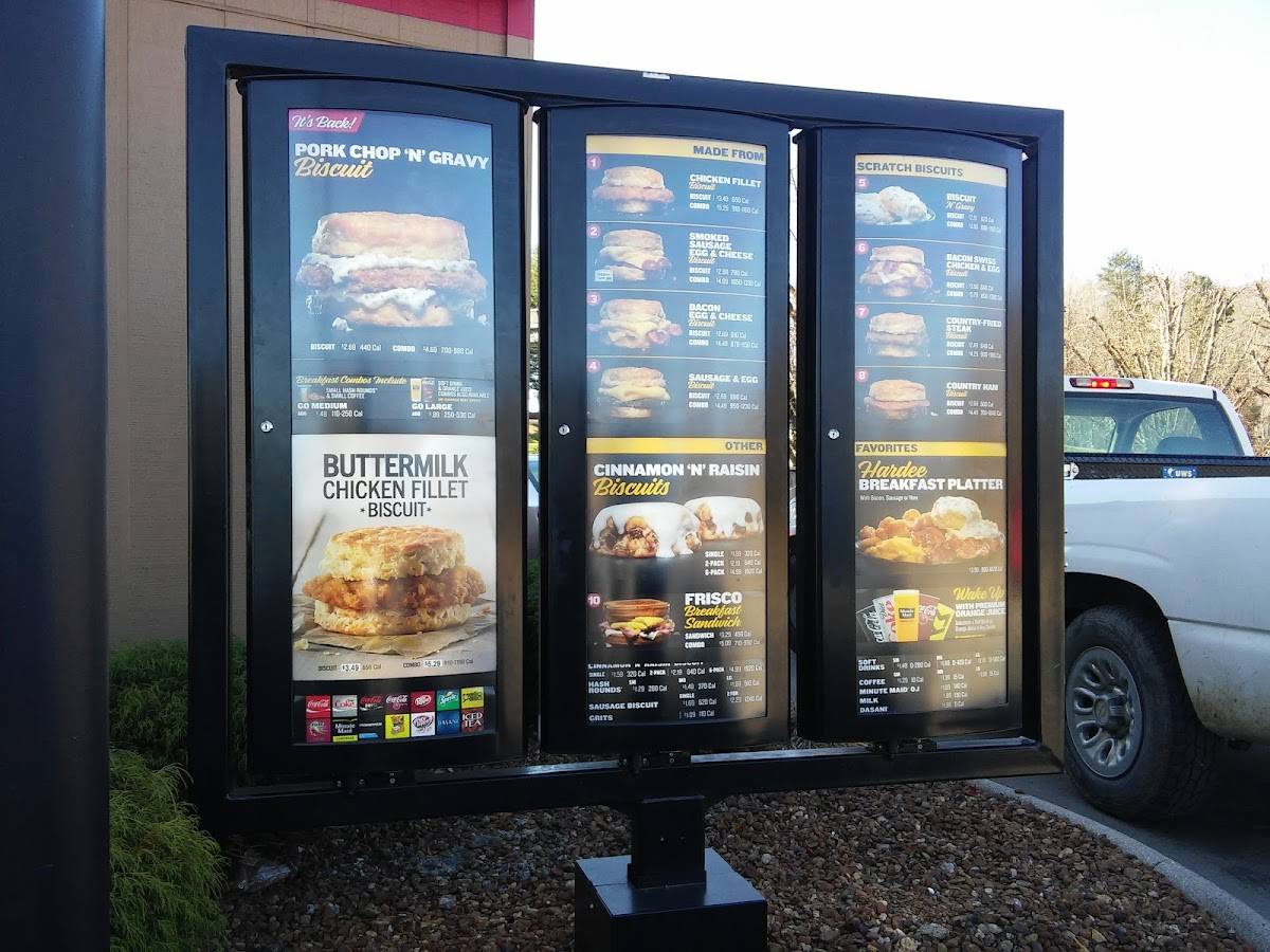 Hardee's меню