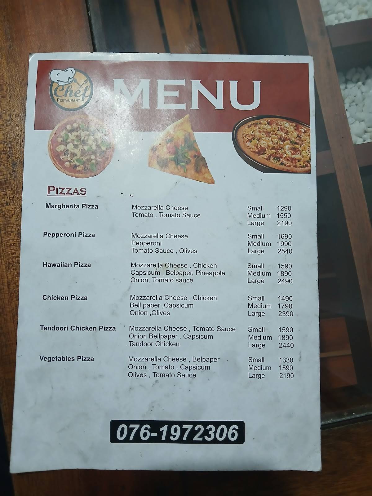 Chef Restaurant меню
