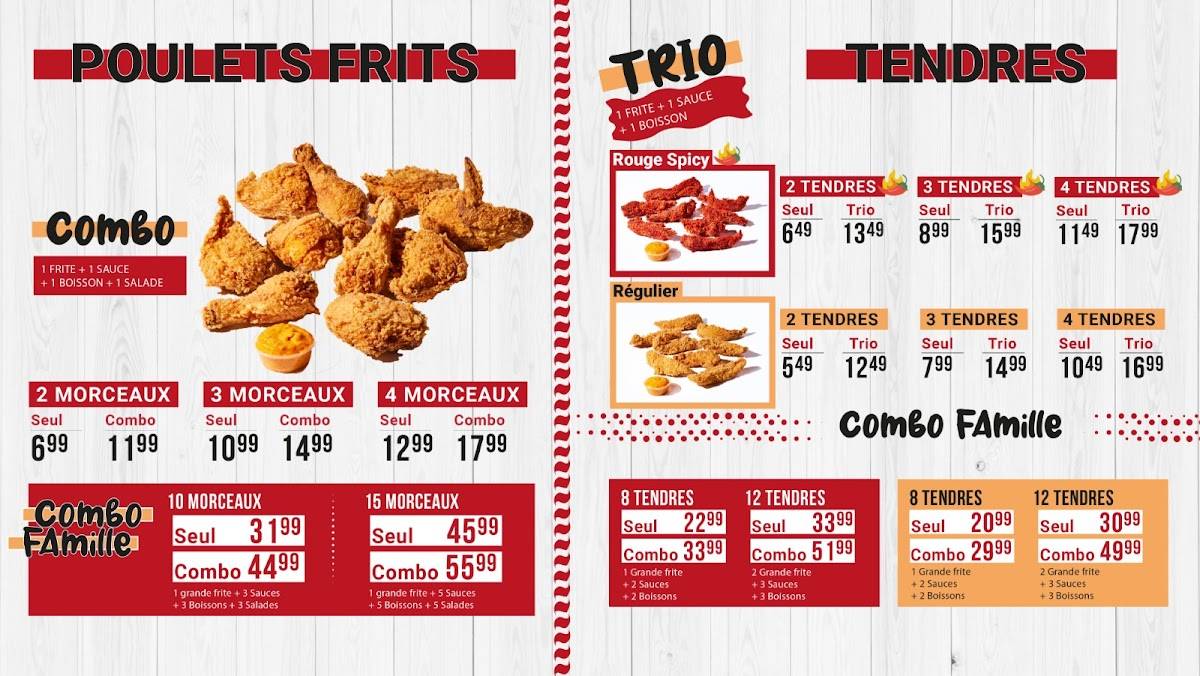 Chickoo's меню