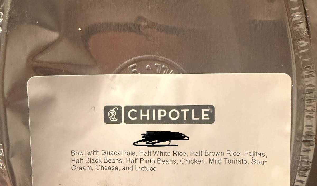 Chipotle Mexican Grill меню