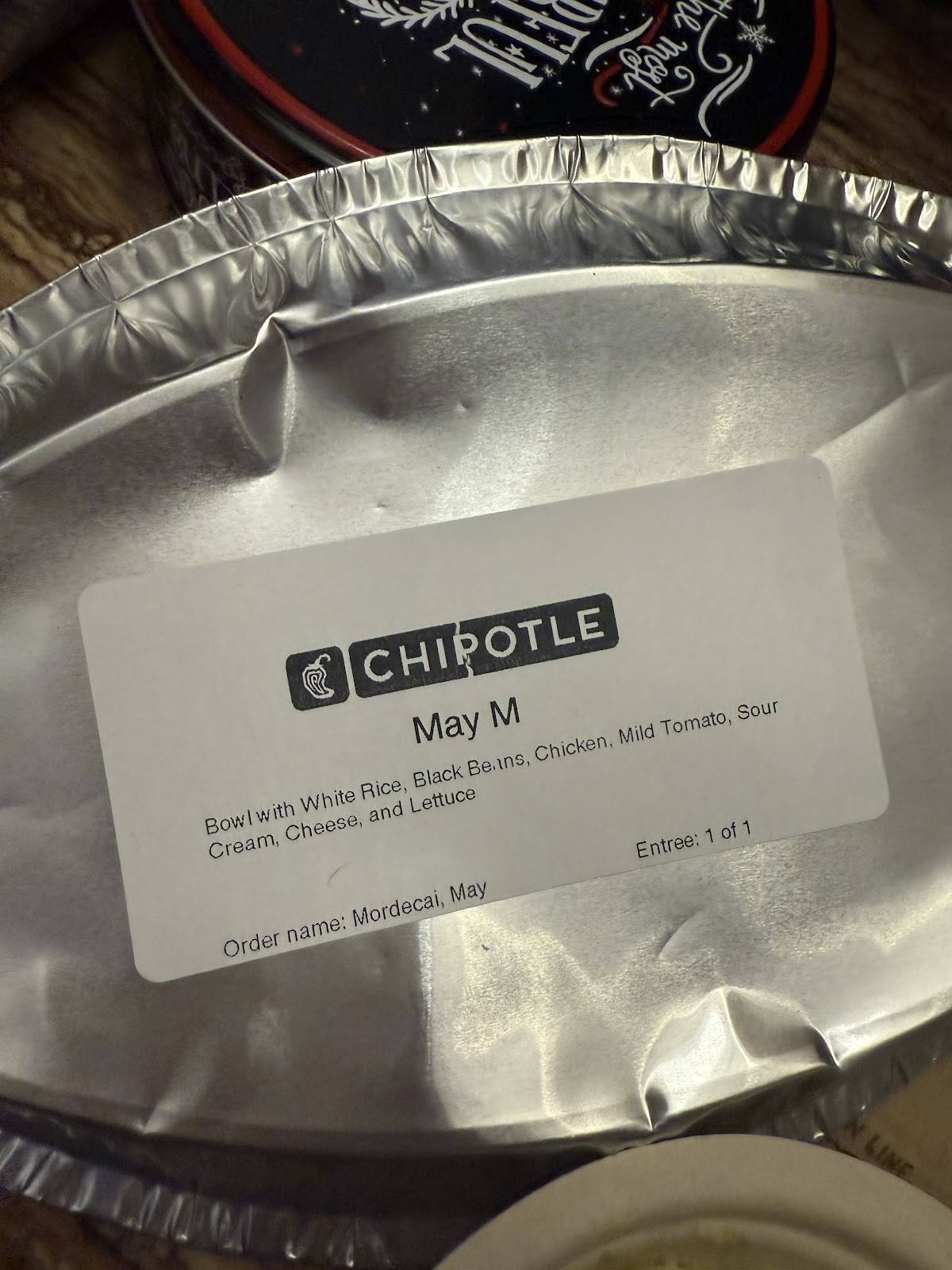 Chipotle Mexican Grill меню