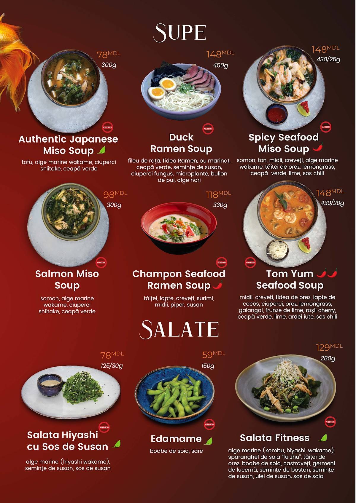 Sumeshi (Rîșcani) меню