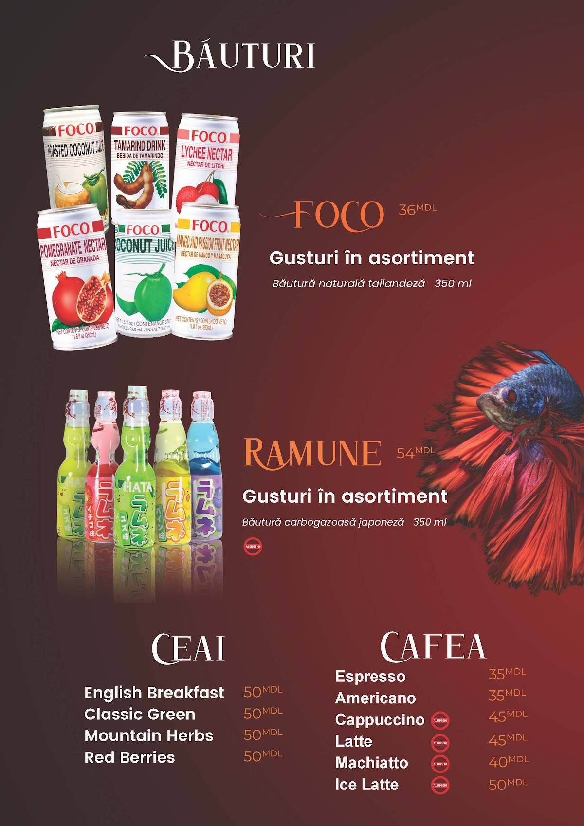 Sumeshi (Rîșcani) меню