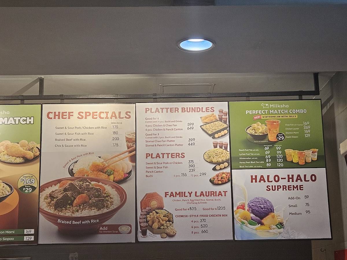 Chowking меню