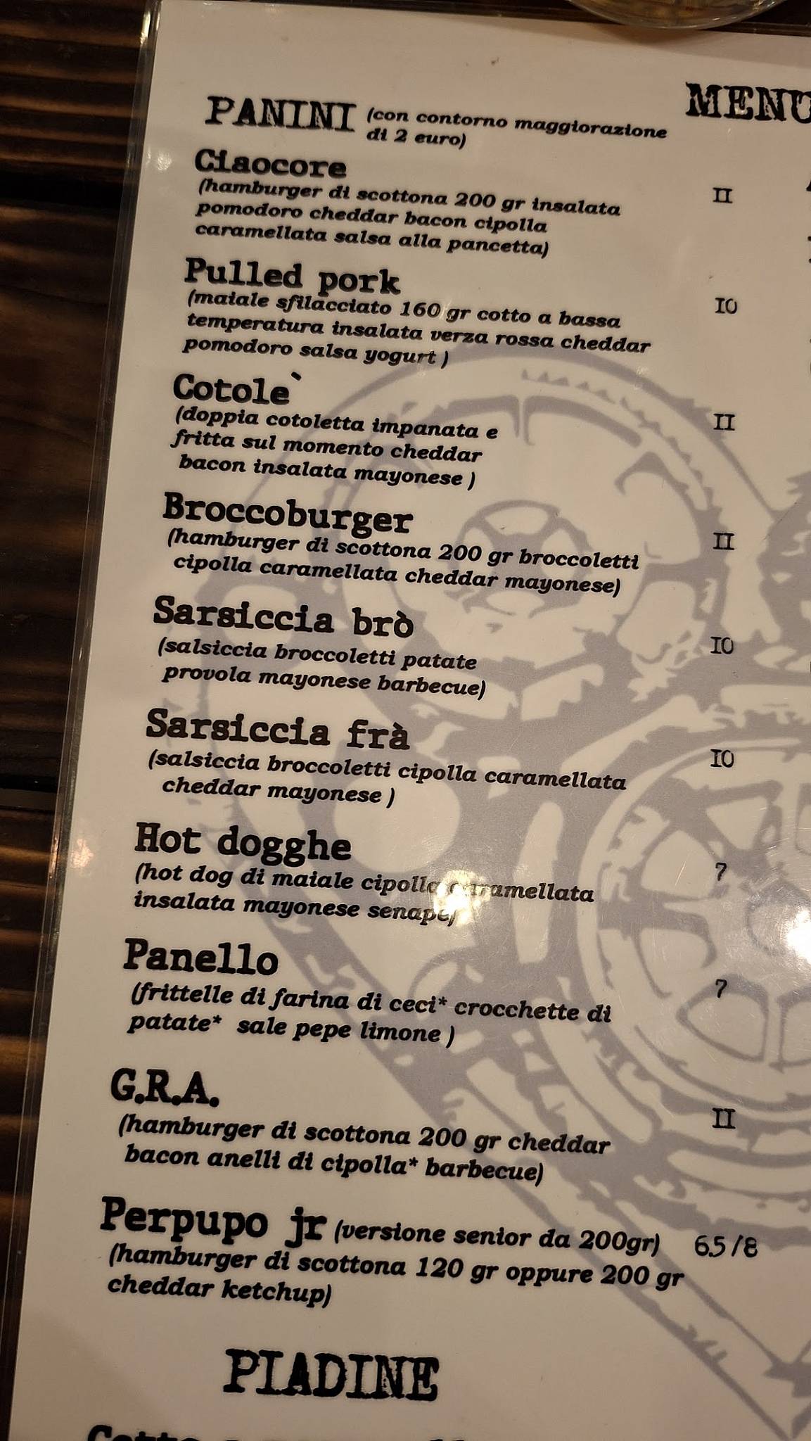 Ciccio's Food Axa меню