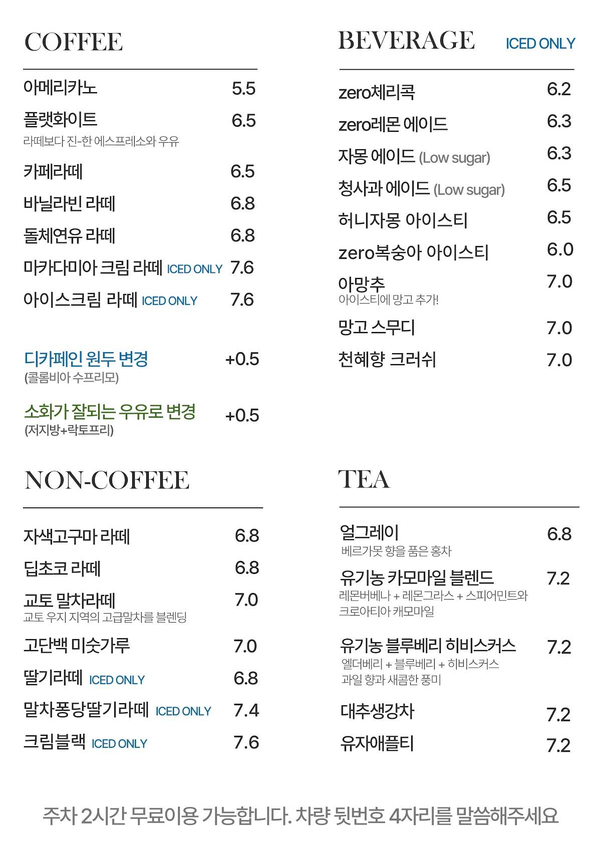Coffee Besco меню
